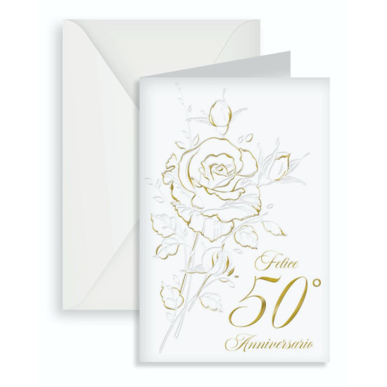 Biglietti augurali 50° ANNIVERSARIO 12pz
