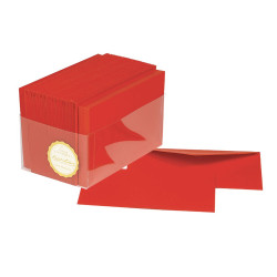 100 cartoncini + 100 buste F9 (9x14cm) ROSSO 100 cartoncini + 100 buste F9 (9x14cm) ROSSO