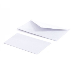 100 cartoncini + 100 buste 9x14 bianco
