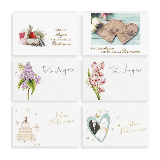 Mini biglietti auguri assortiti con Buste 7x11 – 500 Pz