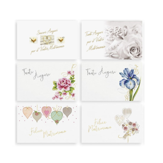 Mini biglietti auguri assortiti con Buste 7x11 – 500 Pz