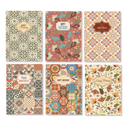 Biglietti augurali COMPLEANNO CHIC 12pz