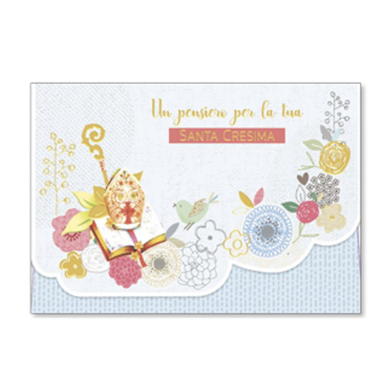 Biglietti auguri CRESIMA portasoldi 12pz