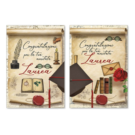 Biglietti congratulazioni LAUREA 12pz