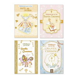 Biglietti SANTA CRESIMA oro 12pz