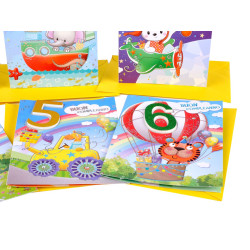 Biglietti auguri COMPLEANNO POPUP da 1 a 6 anni 12pz Biglietti auguri COMPLEANNO POPUP da 1 a 6 anni 12pz