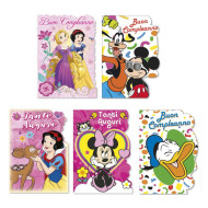 Biglietti COMPLEANNO Disney fustellati 16pz
