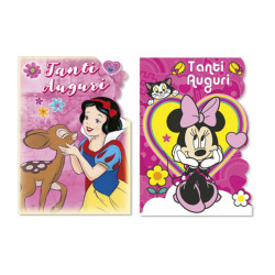Biglietti COMPLEANNO Disney fustellati 16pz Biglietti COMPLEANNO Disney fustellati 16pz