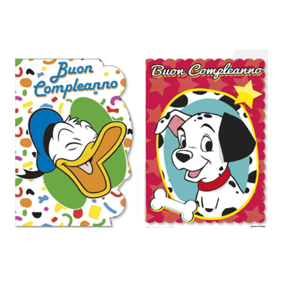 Biglietti COMPLEANNO Disney fustellati 16pz