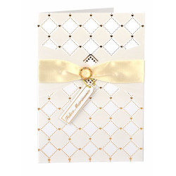 Biglietti auguri MATRIMONIO nastri e decori 12pz