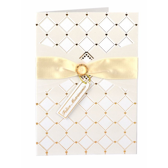 Biglietti auguri MATRIMONIO nastri e decori 12pz Biglietti auguri MATRIMONIO nastri e decori 12pz