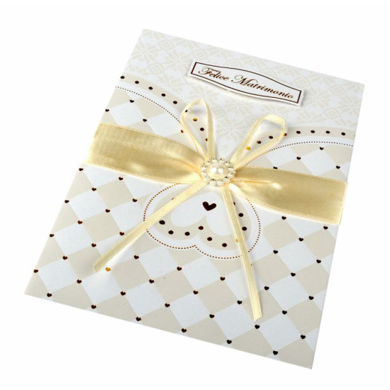 Biglietti auguri MATRIMONIO nastri e decori 12pz Biglietti auguri MATRIMONIO nastri e decori 12pz