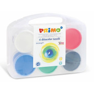 Colori a dita per tessuto in valigetta 6 colori da 100gr