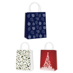 Borsette regalo NATALE cm 18x23 – 18 pezzi assortiti Borsette regalo NATALE cm 18x23 – 18 pezzi assortiti