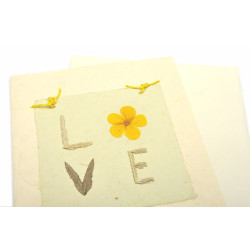 Biglietti LOVE carta fatta a mano 3pz