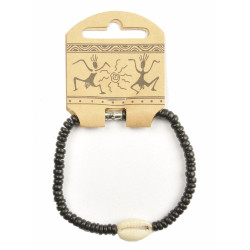 Braccialetto in legno e conchiglia