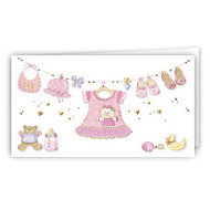 Biglietto bomboniera battesimo BIMBA 100pz