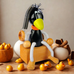 CORNACCHIA in legno con molla