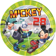 8 piatti TOPOLINO GOAL cm 23