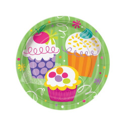 8 piatti CUPCAKE cm 17,8 8 piatti CUPCAKE cm 17,8