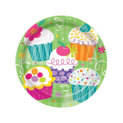 8 piatti CUPCAKE cm 23 8 piatti CUPCAKE cm 23