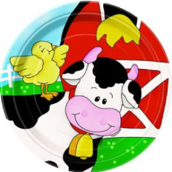 8 piatti ANIMALI FATTORIA cm 17,8 8 piatti ANIMALI FATTORIA cm 17,8