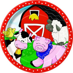 8 piatti ANIMALI FATTORIA cm 23 8 piatti ANIMALI FATTORIA cm 23