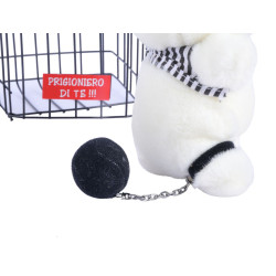Pelouche ORSACCHIOTTO coccoloso in gabbia Pelouche ORSACCHIOTTO coccoloso in gabbia