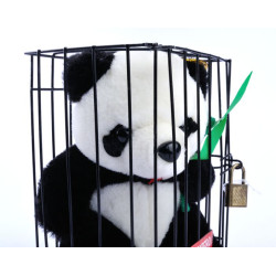 Pelouche PANDA coccoloso in gabbia  Pelouche PANDA coccoloso in gabbia