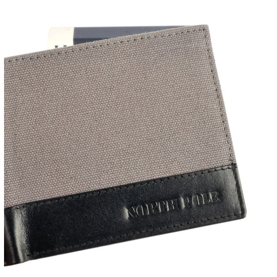 Portafoglio uomo pelle e tessuto