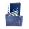 Portafoglio uomo vera pelle colore BLU JEANS