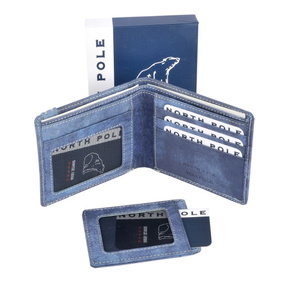 Portafoglio uomo vera pelle colore BLU JEANS Portafoglio uomo vera pelle colore BLU JEANS