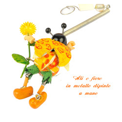 Coccinelle resina e metallo 6pz