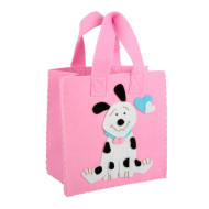 Borsetta in panno Cuccioli rosa