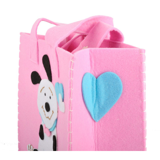 Borsetta in panno Cuccioli rosa