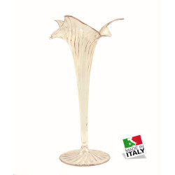 VASO CRISTALLO ARTIGIANALE ITALIANO 19 CM VASO CRISTALLO ARTIGIANALE ITALIANO 19 CM
