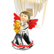 Angioletto in resina argentata