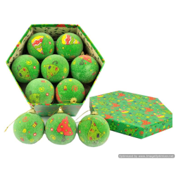 Sfere di NATALE 14pz box verde