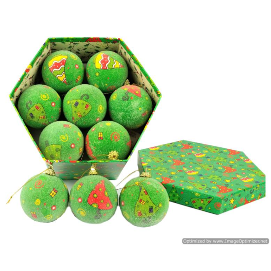 Sfere di NATALE 14pz box verde