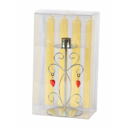 Portacandele con candele Portacandele con candele