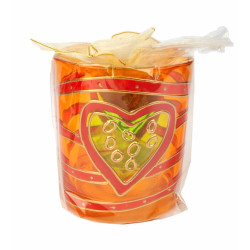 Porta tealight vetro ARANCIO