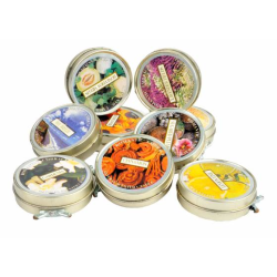 Set 10 candele in latta profumate Set 10 candele in latta profumate