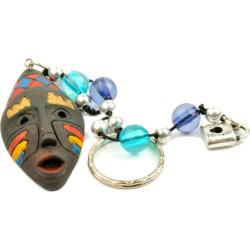 Portachiavi maschera etnico Portachiavi maschera etnico