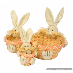 Set 3 cesti CONIGLIETTI ROSA Set 3 cesti CONIGLIETTI ROSA