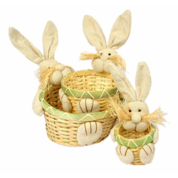 Set 3 cesti CONIGLIETTI VERDE Set 3 cesti CONIGLIETTI VERDE