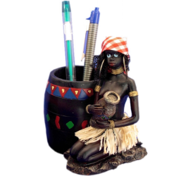 Coppia di Portapenne DONNA AFRICANA Coppia di Portapenne DONNA AFRICANA