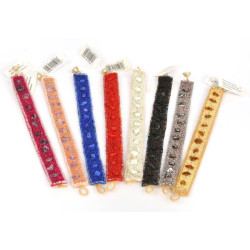 Serie di 6 bracciali con pietre