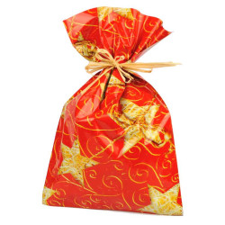Busta regalo 40x60 STELLE NATALE ORO 50pz Busta regalo 40x60 STELLE NATALE ORO 50pz