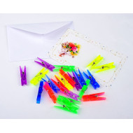 20 mollettine colorate 3cm 